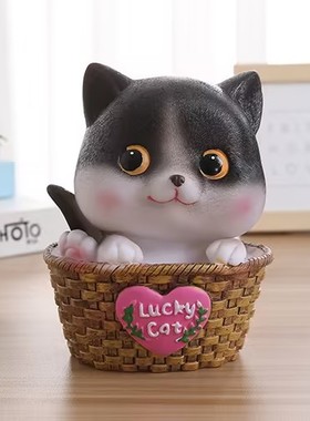 KT猫可进可出防摔存钱罐摆件