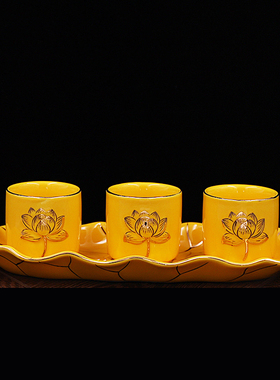 陶瓷供杯佛法僧供佛财神爷供水杯