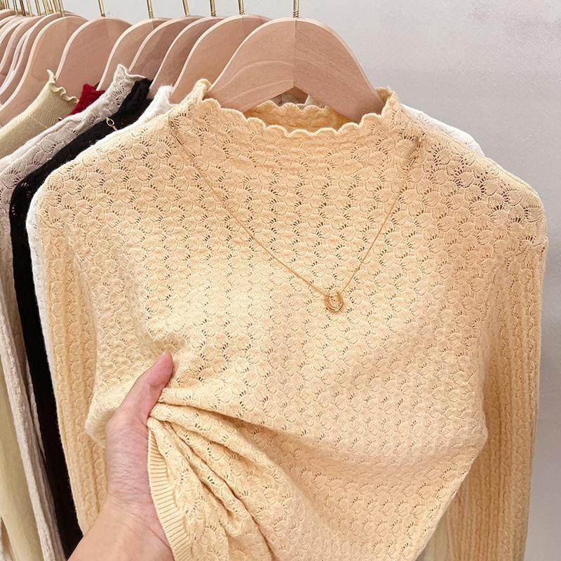 软糯针织半高领打底衫女秋冬新款大衣内搭洋气可外穿修身毛衣上衣,淘宝优惠券,粉丝福利购,淘宝优惠卷