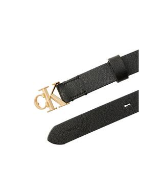 海外代购Calvin Klein/凯文克莱女士腰带黑色复古金日常搭配通勤
