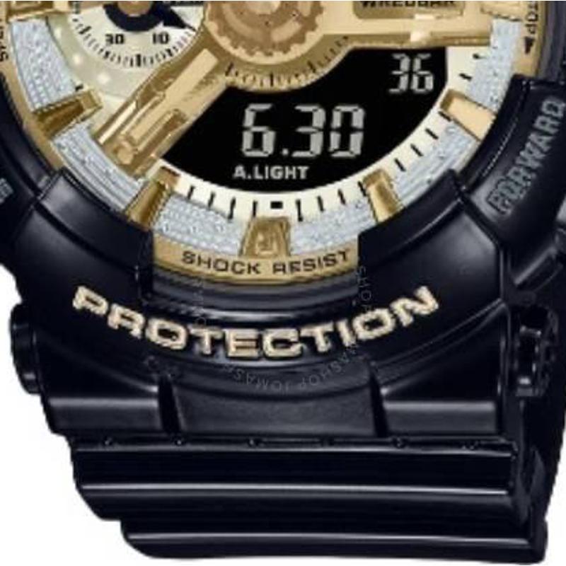 卡西欧CASIO G-Shock 防水石英闹铃运动女士手表 GMAS110GB-1A - 图3