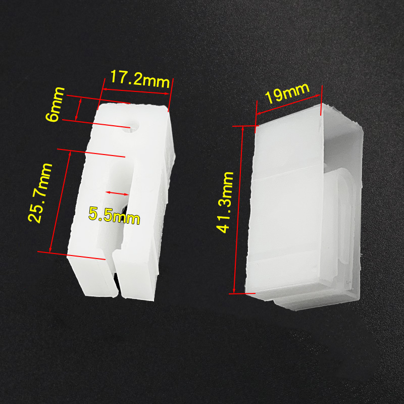 828铝合金推拉门窗塑料连接件 老式玻璃窗户配件 滑轮固定塑料块 - 图2