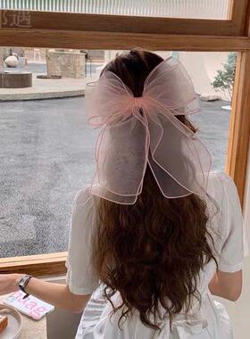 网纱大蝴蝶结头饰玉都遇仙女