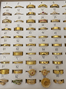 新中式国潮风精工闭口戒指素圈泥鳅背碎冰冰钱币福字马赛克指环戒