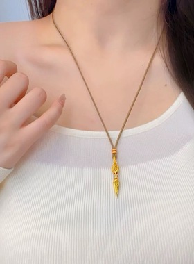 中式国潮风古法藏式琳琅款降魔杵吊坠项链毛衣链挂坠配饰挂件