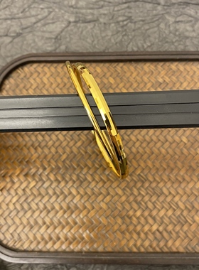 新中式国潮风三圈双圈双环叠戴三生三世马赛克碎冰冰龙鳞手环手镯