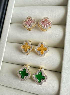 四叶草轻奢气质小众设计耳钉