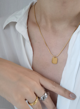 可以拆分两条钛钢个性女锁骨链