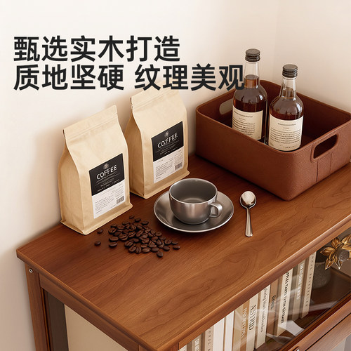 实木手办家用陈列柜带锁亚克力儿童玩具模型车模收纳落地展示架子 - 图0