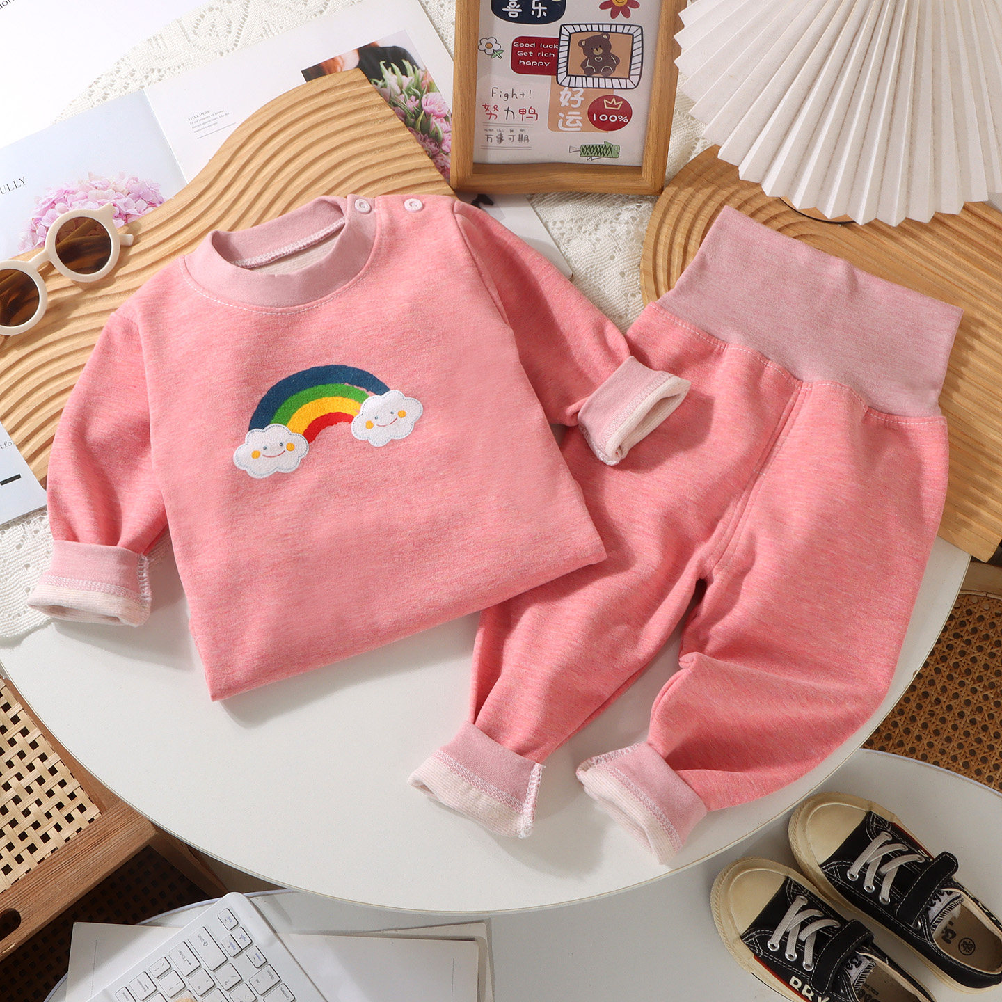 【羊毛蚕丝】宝宝红色内衣套装新生儿过年红衣服男女儿童秋衣秋裤 【羊毛蚕丝】宝宝红色内衣套装新生儿过年红衣服男女儿童秋衣秋裤