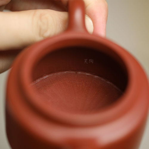 昊陶 德钟小煤窑朱泥 全纯手工大红袍小品壶 宜兴原矿紫砂茶壶 - 图2