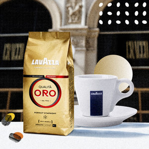 LAVAZZA拉瓦萨意大利进口黑咖啡欧罗金咖啡豆咖啡粉