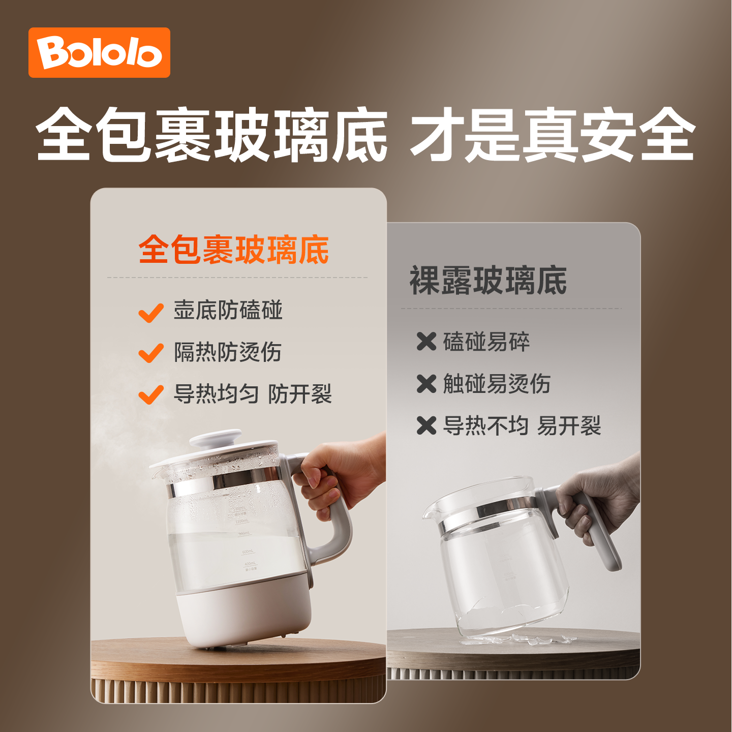 波咯咯全玻璃恒温电热水壶养生婴儿冲奶专用家用温奶泡奶调奶器,淘宝优惠券,粉丝福利购,淘宝优惠卷