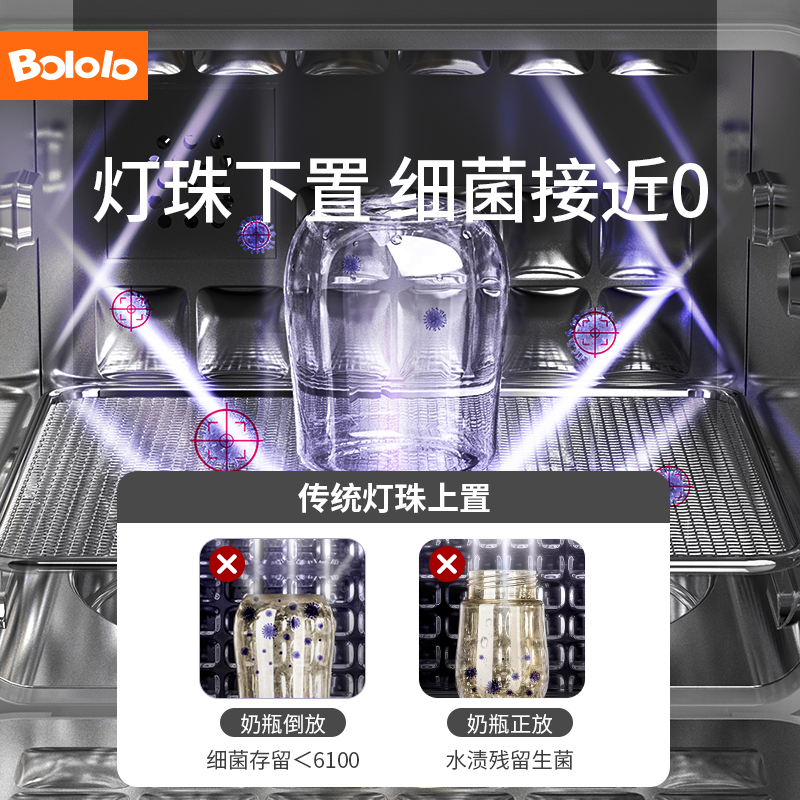 波咯咯旗舰店波咯咯婴儿奶瓶消毒器带烘干二合一紫外线消毒柜锅宝宝专用家用1