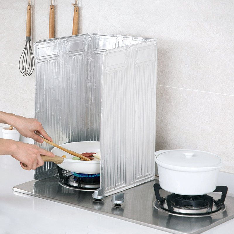 厨房挡油板煤气灶台耐高温不锈钢防油挡板炒菜防溅油烟机隔热挡板,淘宝优惠券,粉丝福利购,淘宝优惠卷