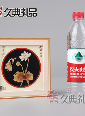 麦秆画伴手礼送礼可定制加logo