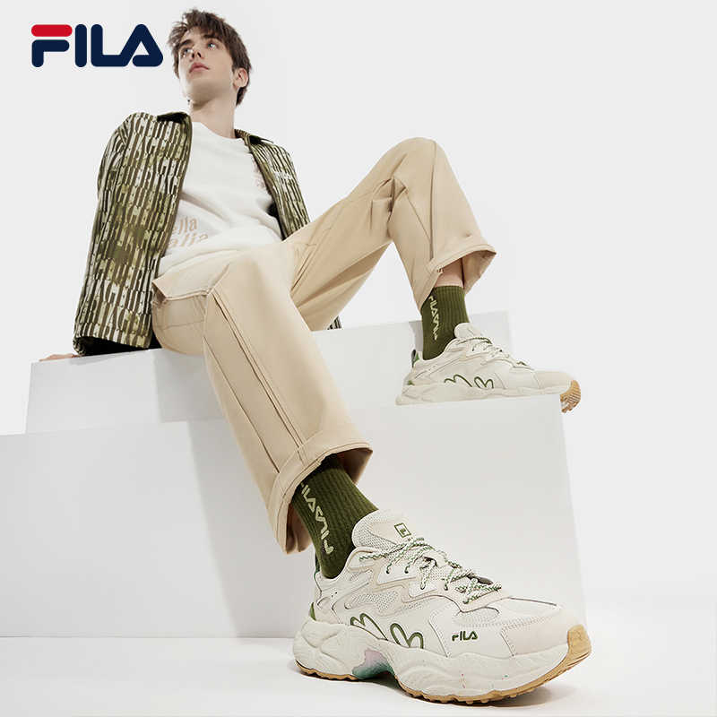 FILA 斐乐官方男鞋FERN摩登运动鞋春款蕨草鞋休闲鞋老爹鞋 - 图2
