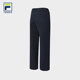 FILA official women's knitted trousers 2025 winter new tennis sports basic plus velvet straight pants