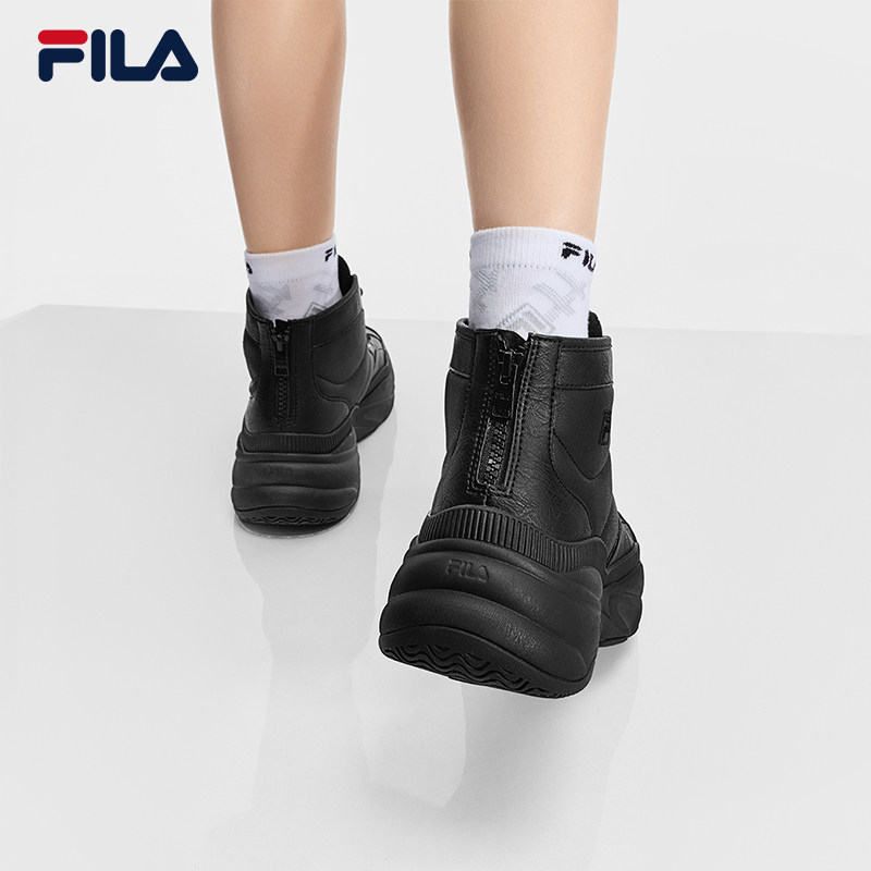 FILA 斐乐女鞋加绒老爹鞋运动鞋2025冬新款中帮保暖菠萝厚底靴子,淘宝优惠券,粉丝福利购,淘宝优惠卷