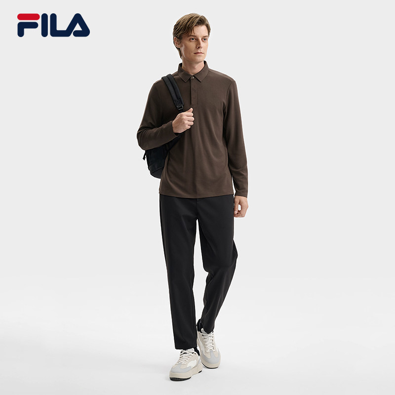 FILA 斐乐官方男子针织长袖POLO衫2025冬季新款时尚休闲基础上衣,淘宝优惠券,粉丝福利购,淘宝优惠卷