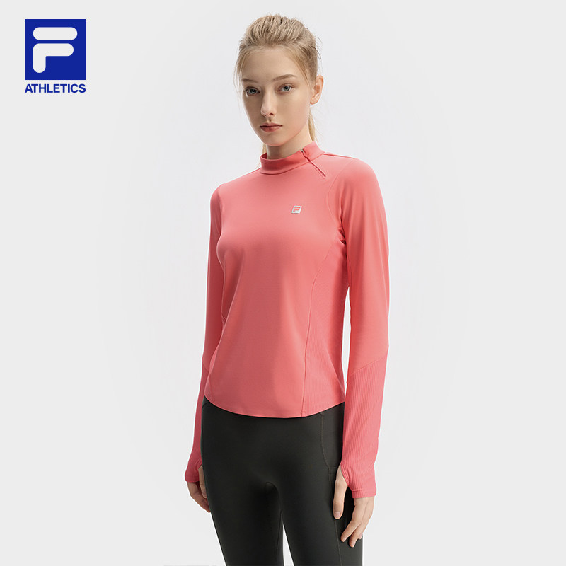 FILA斐乐官方正品女长袖T恤冬新款健身运动休闲小高领上衣,淘宝优惠券,粉丝福利购,淘宝优惠卷