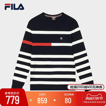 (Zhang Yixing Tongan) FILA Fieroy official mens woven shirts 2023 Winter new base striped blouses