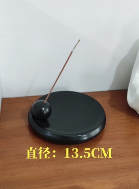 北欧手工陶瓷线香香插茶室家用香盘香座香托干花插座装饰陶瓷摆件