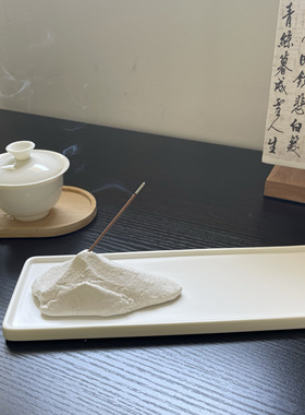 原创石山意境设计线香陶瓷香插家用装饰茶室客厅会所香座陶瓷摆件