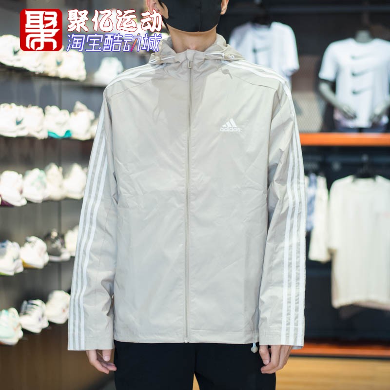 Adidas阿迪达斯男子2024春季新款运动休闲防风舒适夹克外套IJ8693 - 图0