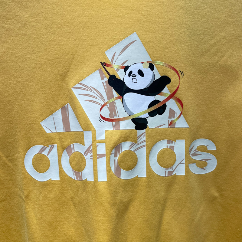 Adidas阿迪达斯女子2024夏季运动休闲纯棉熊猫印花短袖T恤 JI6864 - 图2