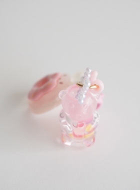 日本curly同款软萌小熊杯包挂件