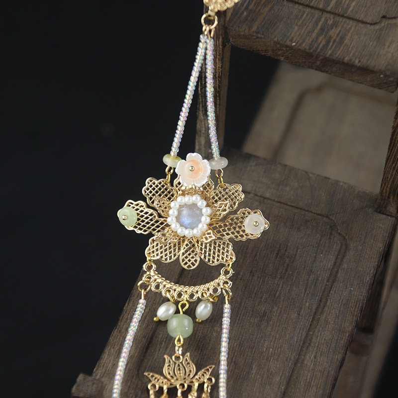 中国风原创设计旗袍汉服压襟珍珠流苏古典胸针挂件百搭马面裙挂饰,淘宝优惠券,粉丝福利购,淘宝优惠卷
