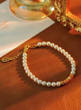 碎银几两小米珍珠手链款轻奢小众高级感手链气质百搭手串批发