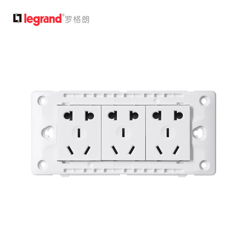 TCL罗格朗开关插座面板 118型二三插五孔10A三位十五孔尚超风正品 - 图1