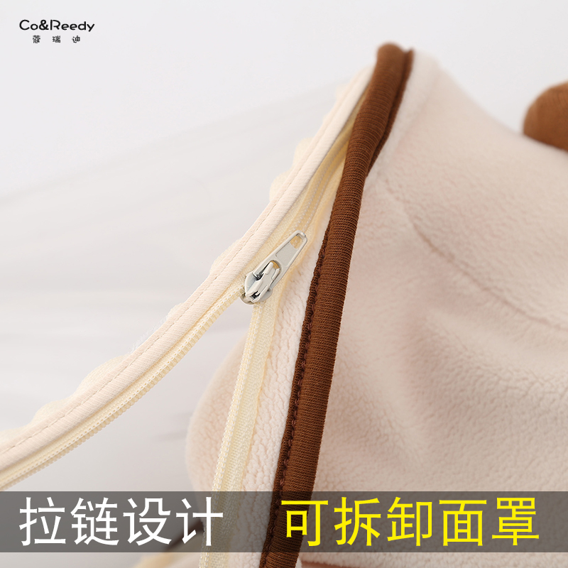 儿童帽子秋冬季宝宝围巾一体帽防风面罩防飞沫婴儿抗寒防护冬搞怪