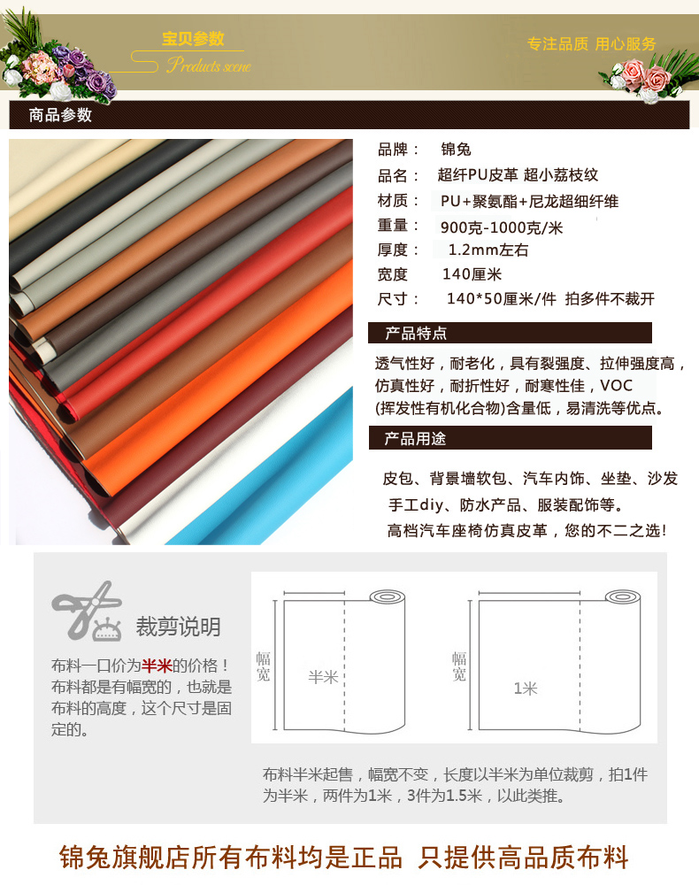 半米价 纯黑色1mm加厚超纤皮革面料汽车坐垫沙发硬包软包皮革仿真 - 图2