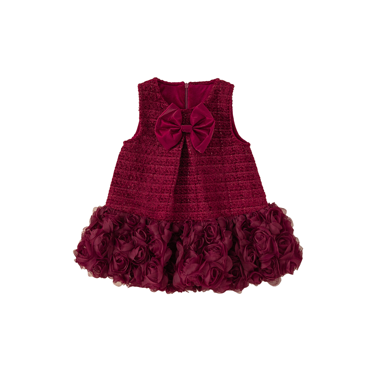 贝贝城新年衣服女童秋冬新款洋气女孩背心裙女宝周岁礼服公主裙潮