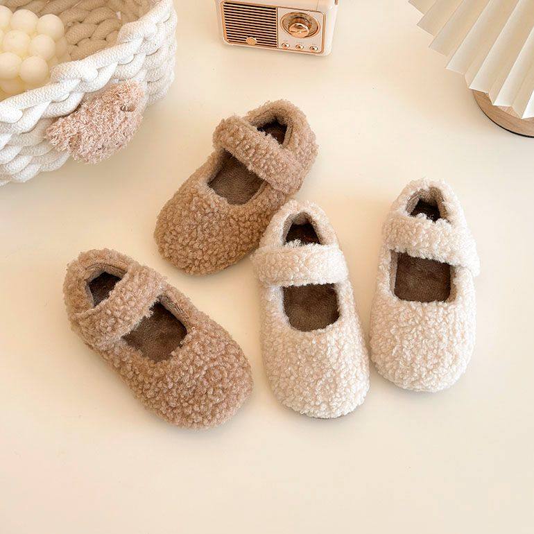 2025冬季新款儿童鞋子女孩公主棉鞋女童毛毛鞋二棉加绒宝宝豆豆鞋,淘宝优惠券,粉丝福利购,淘宝优惠卷