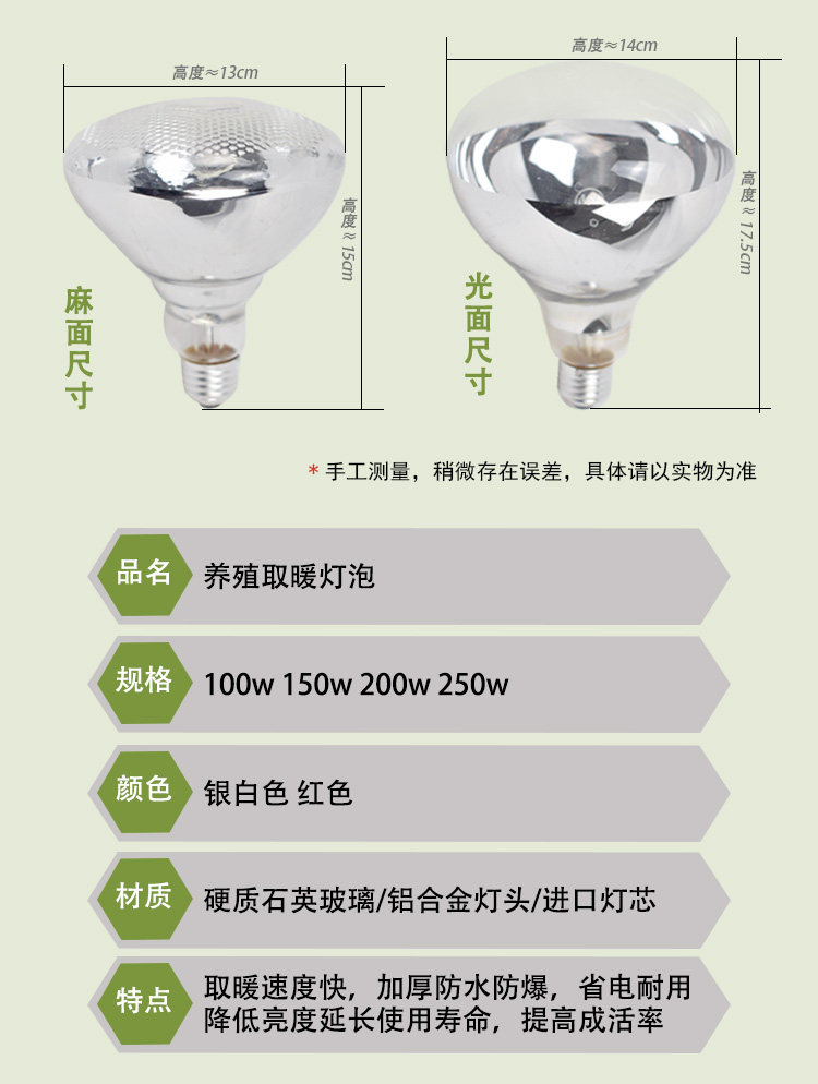 保温灯养殖场专用猪场取暖灯仔猪烤灯暖灯小鸡育雏加热灯泡暖光灯,淘宝优惠券,粉丝福利购,淘宝优惠卷