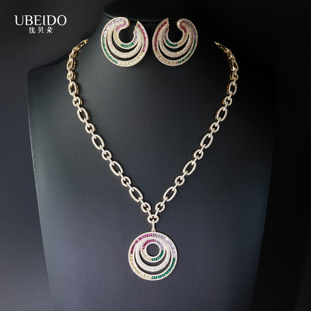 Ubedo Luxurious Full Diamond Colored Zirconia Jewelry Set