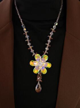 复古吊坠民族风气质短款项链