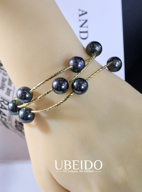 多层缠绕珍珠手链女时尚网红手饰