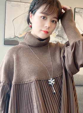 项链女长款韩版时尚流苏气质花瓣