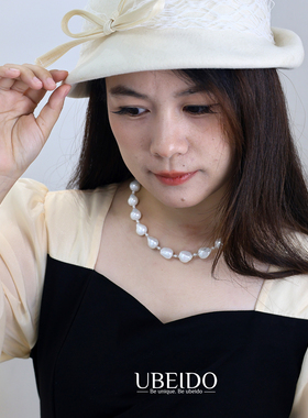 巴洛克异形贝珍珠锁骨项链女短款