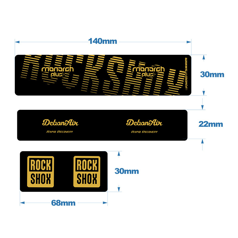 2020 RockShox Monarch Plus RC3后胆贴自行车山地车避震贴纸防水 - 图0