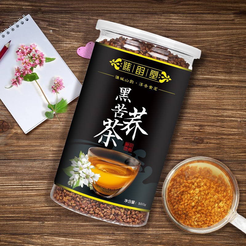 谯韵堂黑苦荞茶正宗大凉山黑珍珠全胚芽荞麦茶包浓香黄苦荞冲泡水 - 图0