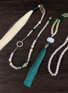 清新莲璎珞长款背云项链