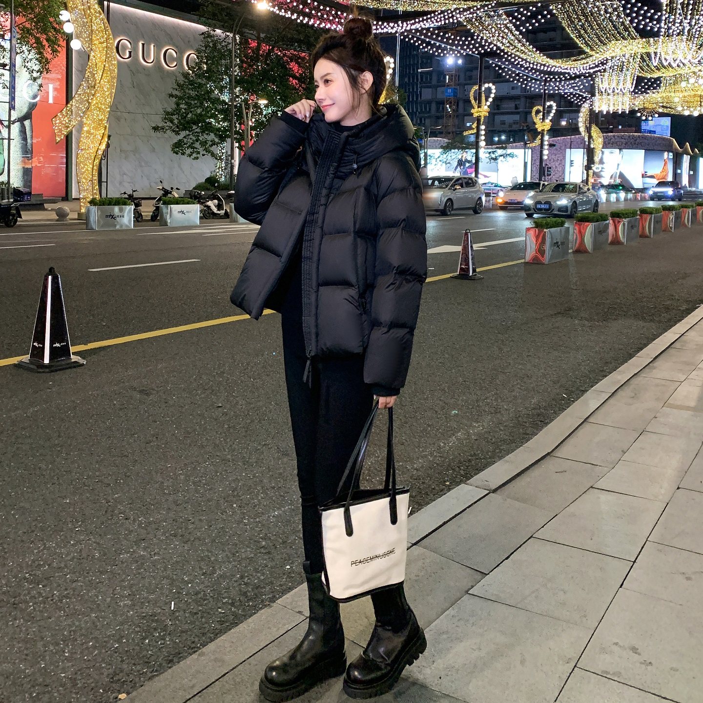 小个子黑色短款羽绒服女2025冬季新款女士宽松白鸭绒加厚保暖外套,淘宝优惠券,粉丝福利购,淘宝优惠卷