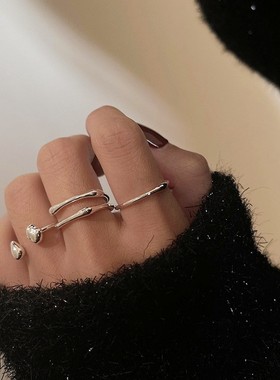 韩版戒指开口指环嘻哈复古女