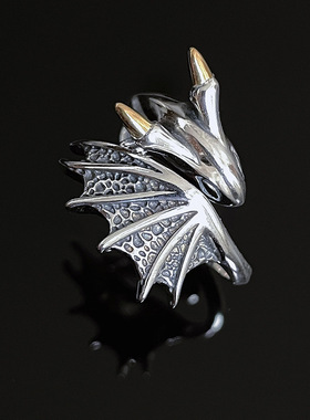 饰尚e族复古潮酷龙神戒指男女创意个性嘻哈朋克开口戒指环